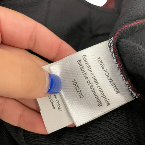 Northern Souvenirs Unisex Red Black Checkered Zip Up Canada Fleece Jacket Size L - Picture 9 of 13